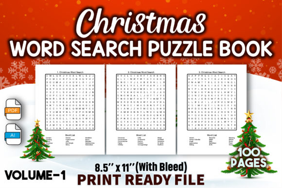 Christmas Word Search Puzzle Book V-1: A Festive and Engaging Activity for All