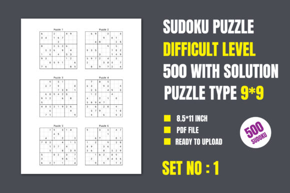 Difficult 500 Sudoku Puzzle 9 9, Vol-1: A Brain-Boosting Challenge for Every Occasion