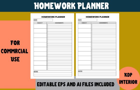 Homework Planner KDP Interior: A Comprehensive Guide for Effective Academic Organization