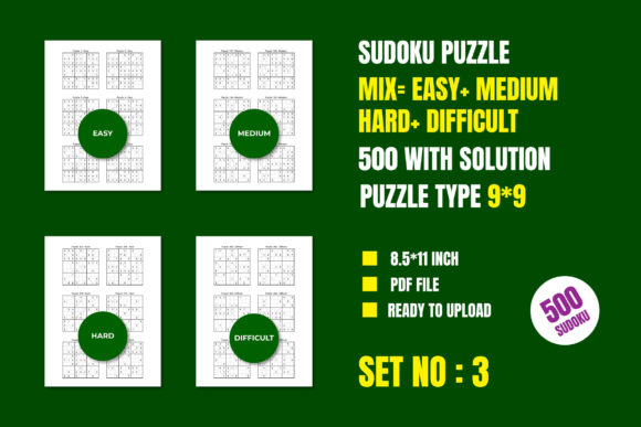 Mix 500 Sudoku Puzzle 9 9, Vol-3: A Comprehensive Puzzle Book for All Ages