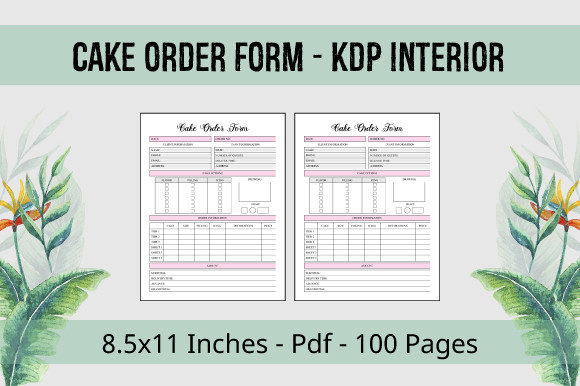 Streamline Your Cake Orders with KDP Interior Form