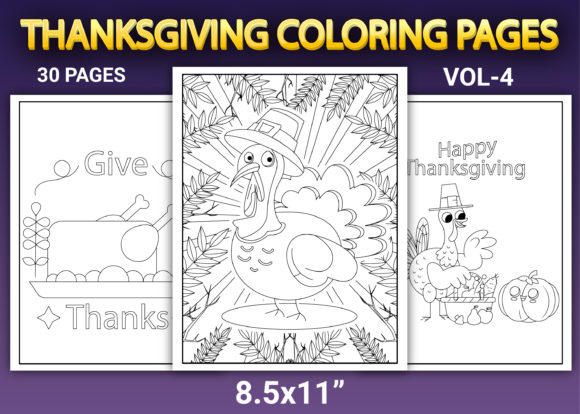 Thanksgiving Coloring Pages Vol-4: A Creative Resource